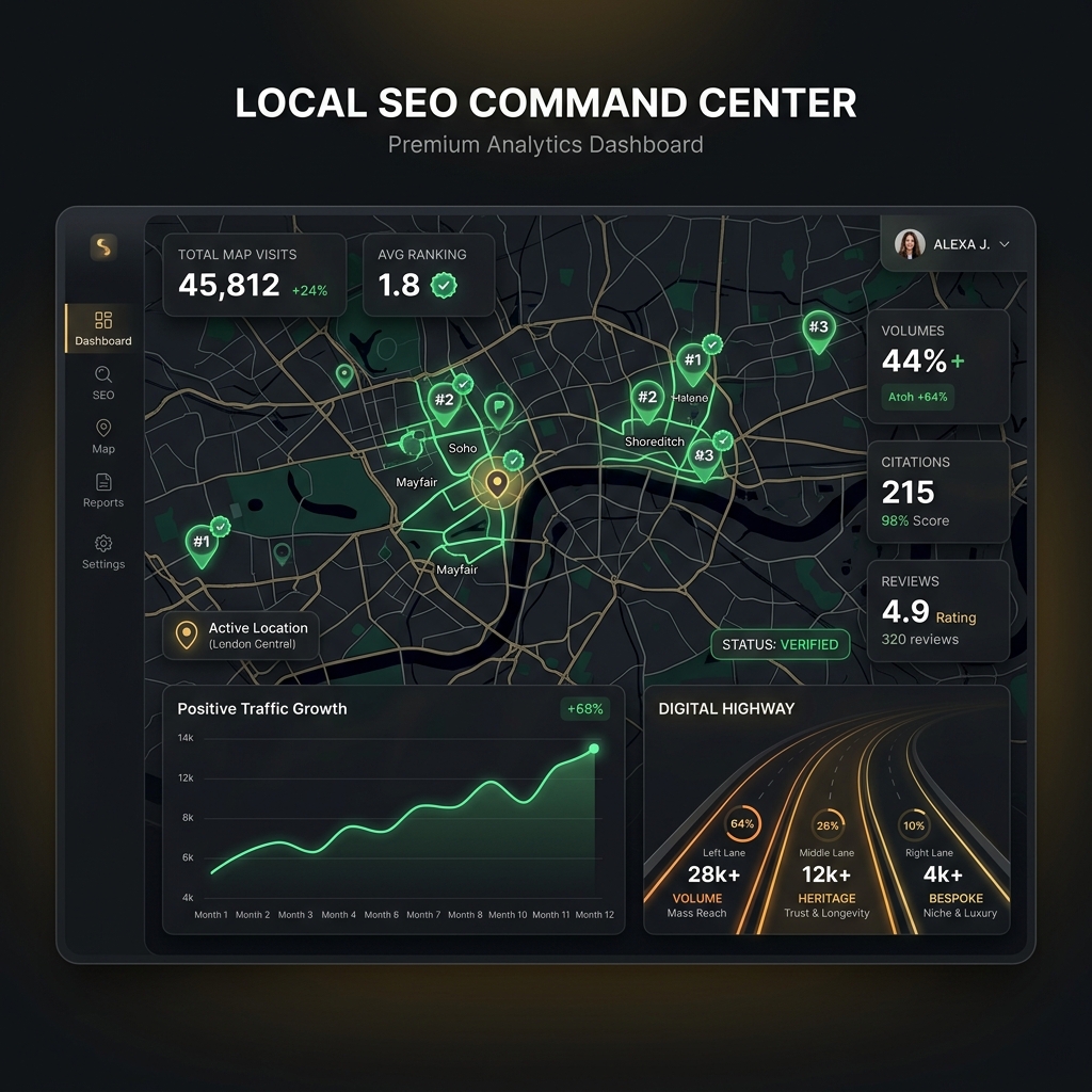 After: optimized maps dashboard mockup